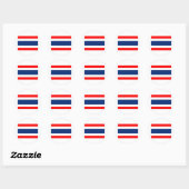 Sticker Rond Drapeau de Thaïlande (Feuille)