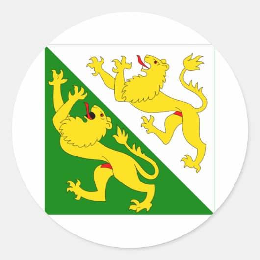 Sticker Rond Drapeau de Thurgau (Devant)
