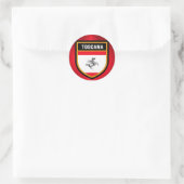 Sticker Rond Drapeau de Toscane (Sac)