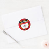 Sticker Rond Drapeau de Toscane (Enveloppe)