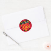 Sticker Rond Drapeau de Toulouse (Enveloppe)
