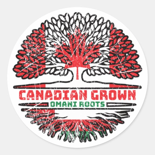 Sticker Rond Drapeau de Tree Roots (Devant)