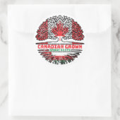 Sticker Rond Drapeau de Tree Roots (Sac)