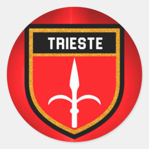 Sticker Rond Drapeau de Trieste