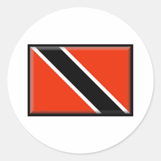 Sticker Rond Drapeau de Trinité-et-Tobago (Devant)