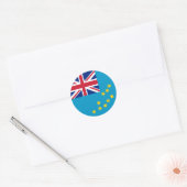 Sticker Rond Drapeau de Tuvalu (Enveloppe)