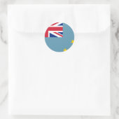 Sticker Rond Drapeau de Tuvalu (Tuvaluan) (Sac)