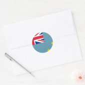 Sticker Rond Drapeau de Tuvalu (Tuvaluan) (Enveloppe)