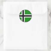 Sticker Rond Drapeau de Vinland (Sac)