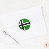 Sticker Rond Drapeau de Vinland (Enveloppe)