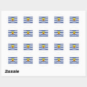 Sticker Rond Drapeau de Zélande (Feuille)