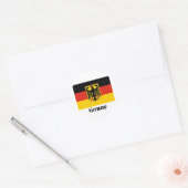 Sticker Rond Drapeau d'Eagle d'Allemand (Enveloppe)