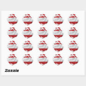 Sticker Rond Drapeau déchiré d'Autriche (Feuille)