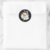 Sticker Rond Drapeau déchiré de Chypre (Sac)