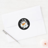 Sticker Rond Drapeau déchiré de Chypre (Enveloppe)