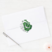 Sticker Rond Drapeau déchiré du Pakistan (Enveloppe)