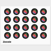 Sticker Rond Drapeau déchiré par l'Érythrée (Feuille)