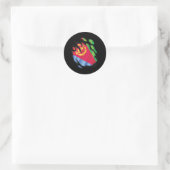 Sticker Rond Drapeau déchiré par l'Érythrée (Sac)