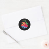 Sticker Rond Drapeau déchiré par l'Érythrée (Enveloppe)