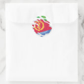 Sticker Rond Drapeau déchiré par l'Érythrée (Sac)