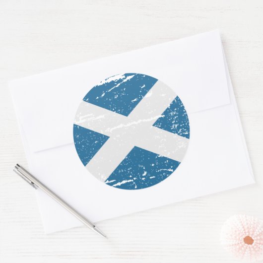STICKER ROND DRAPEAU D'ÉCOSSE (Enveloppe)