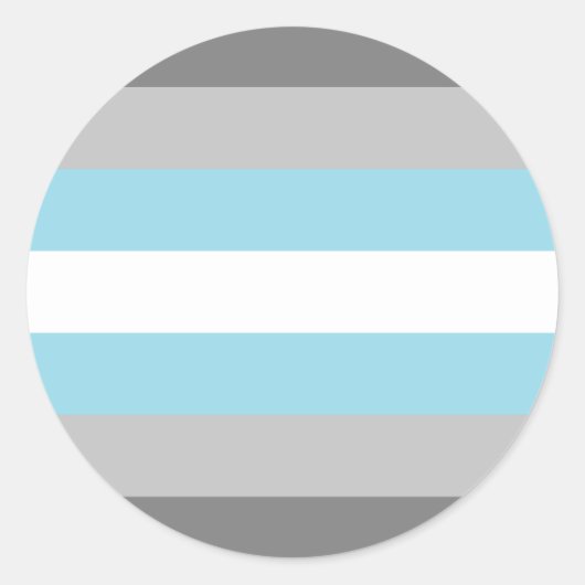 Sticker Rond Drapeau Demiboy Pride (Devant)