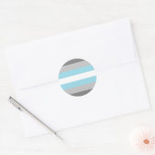 Sticker Rond Drapeau Demiboy Pride (Enveloppe)