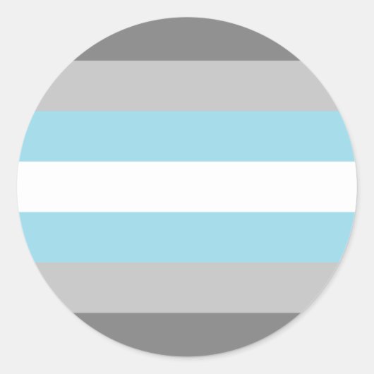 Sticker Rond Drapeau Demiboy Pride (Devant)