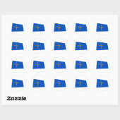 Sticker Rond drapeau des Asturies (Feuille)