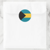 Sticker Rond Drapeau des Bahamas (Sac)