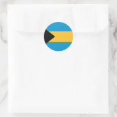 Sticker Rond Drapeau des Bahamas (Sac)