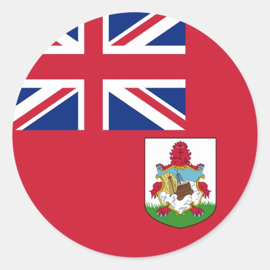 Sticker Rond Drapeau des Bermudes (Devant)