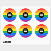 Sticker Rond Drapeau des droits des homosexuels (Feuille)
