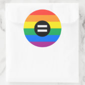 Sticker Rond Drapeau des droits des homosexuels (Sac)
