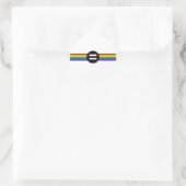 Sticker Rond Drapeau des droits gays (Sac)