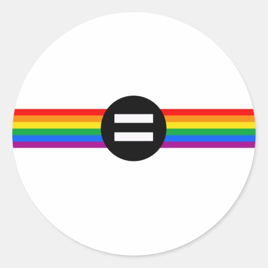 Sticker Rond Drapeau des droits gays (Devant)