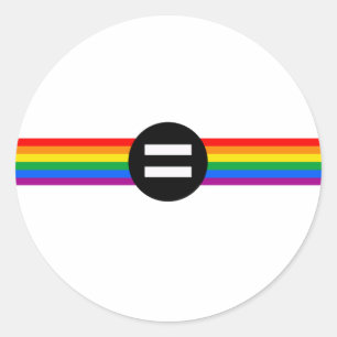 Sticker Rond Drapeau des droits gays