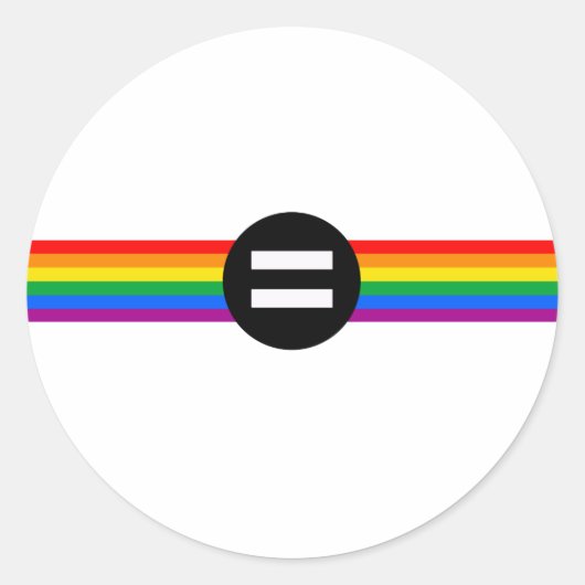 Sticker Rond Drapeau des droits gays (Devant)