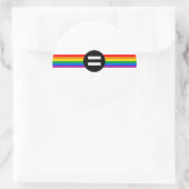 Sticker Rond Drapeau des droits gays (Sac)