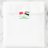 Sticker Rond Drapeau des EAU et de Sharjah (Sac)
