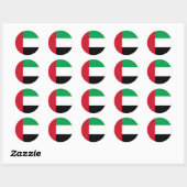 Sticker Rond Drapeau des Émirats arabes unis (Feuille)