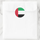 Sticker Rond Drapeau des Émirats arabes unis (Sac)