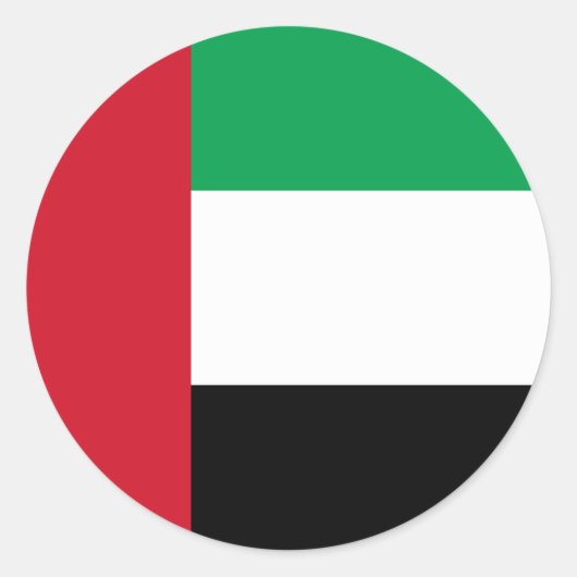 Sticker Rond Drapeau des Émirats arabes unis (Devant)