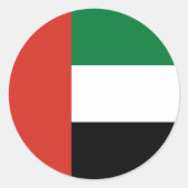 Sticker Rond Drapeau des Émirats arabes unis (Devant)
