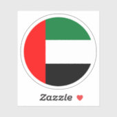 Sticker rond Drapeau des Émirats Arabes Unis (Feuille)