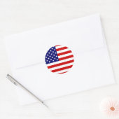 Sticker Rond Drapeau des Etats-Unis (Enveloppe)