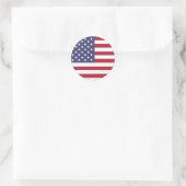 Sticker Rond Drapeau des États-Unis (Sac)
