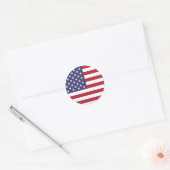 Sticker Rond Drapeau des États-Unis (Enveloppe)