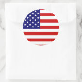 Sticker Rond Drapeau des États-Unis (Sac)