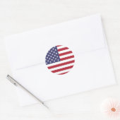 Sticker Rond Drapeau des États-Unis (Enveloppe)